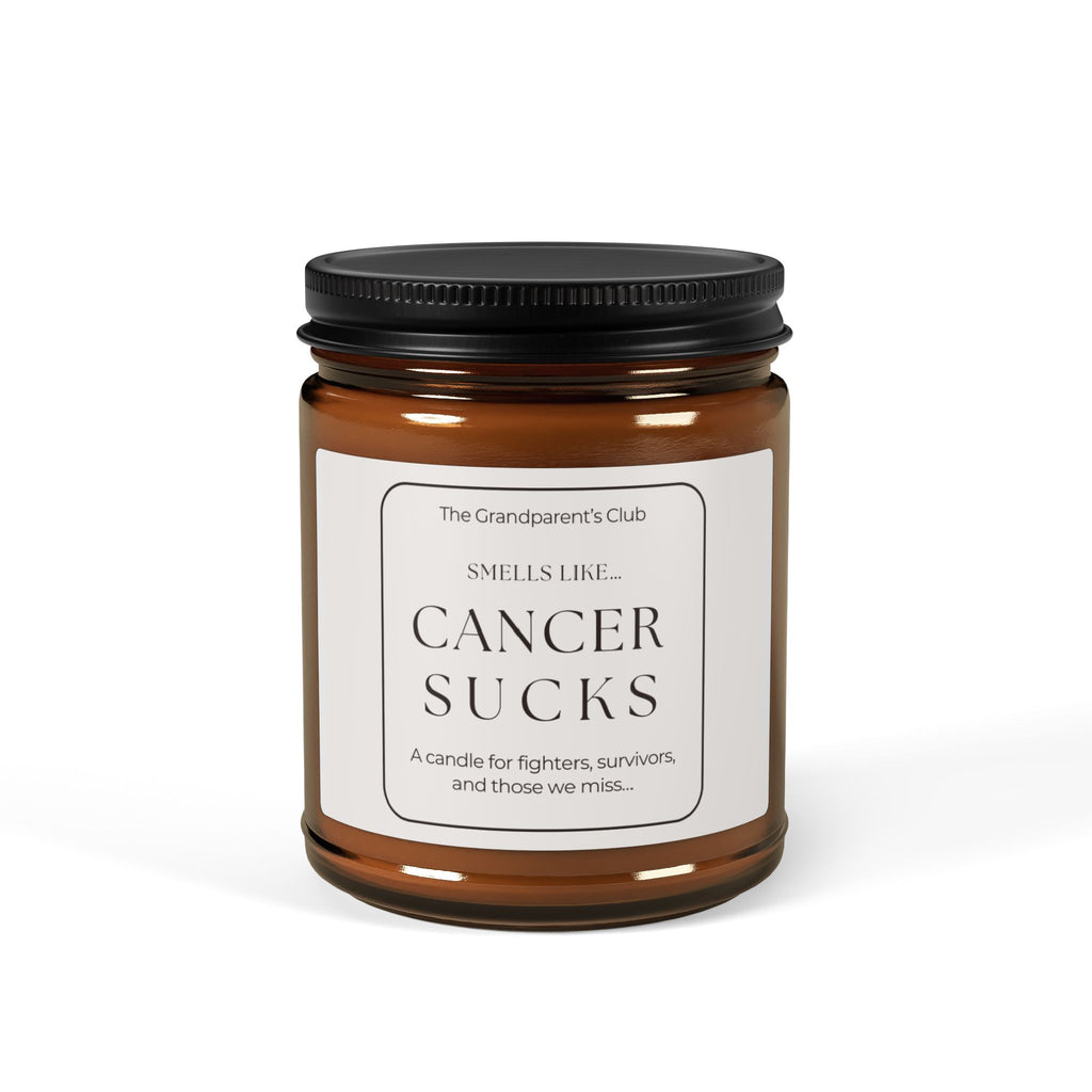 Cancer Sucks Scented Soy Candle — Amber Jar (Supportive Gift for Fighters & Survivors)