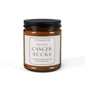 Cancer Sucks Scented Soy Candle — Amber Jar (Supportive Gift for Fighters & Survivors)