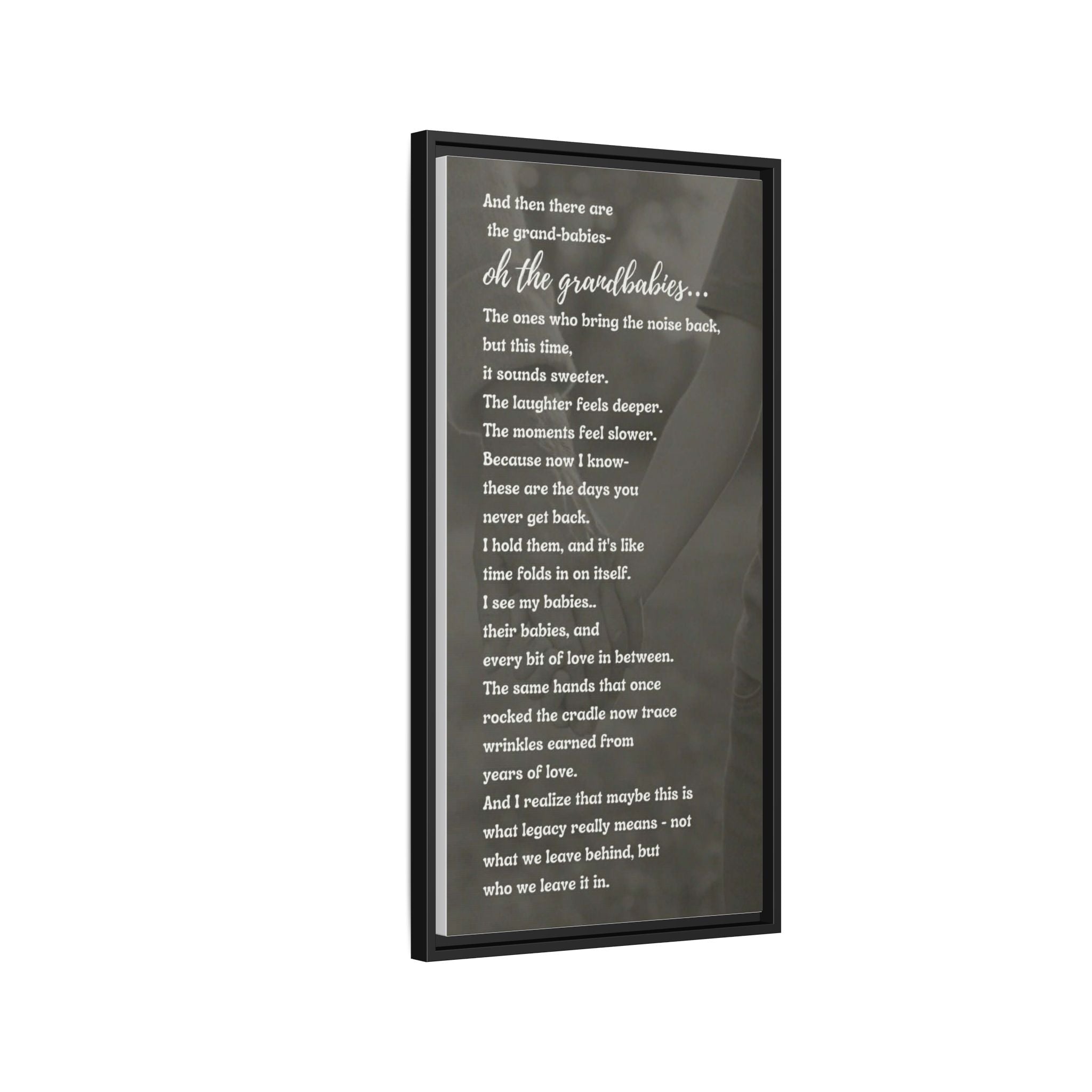 Oh, the Grandbabies — A Legacy Poem Canvas for Grandparents