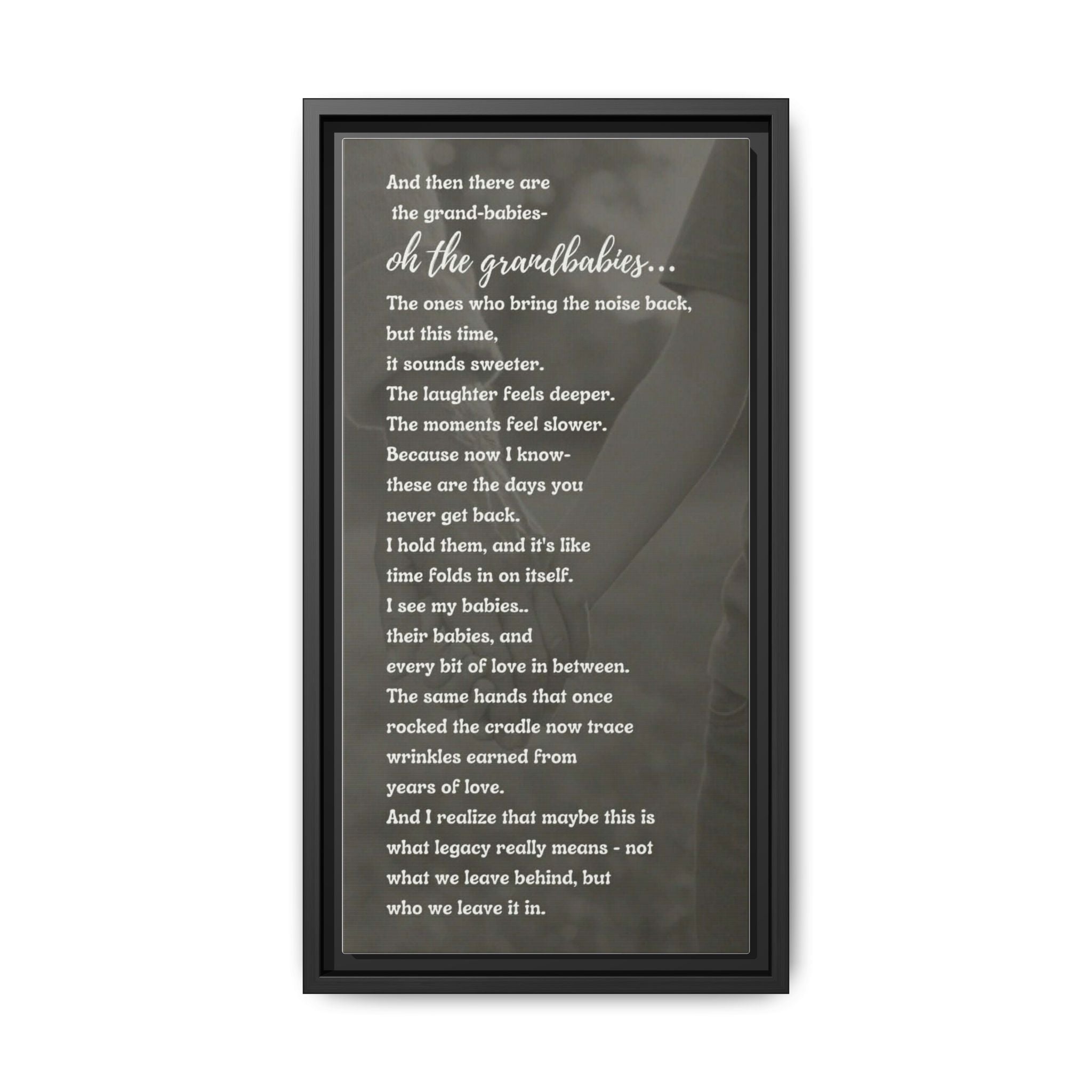 Oh, the Grandbabies — A Legacy Poem Canvas for Grandparents