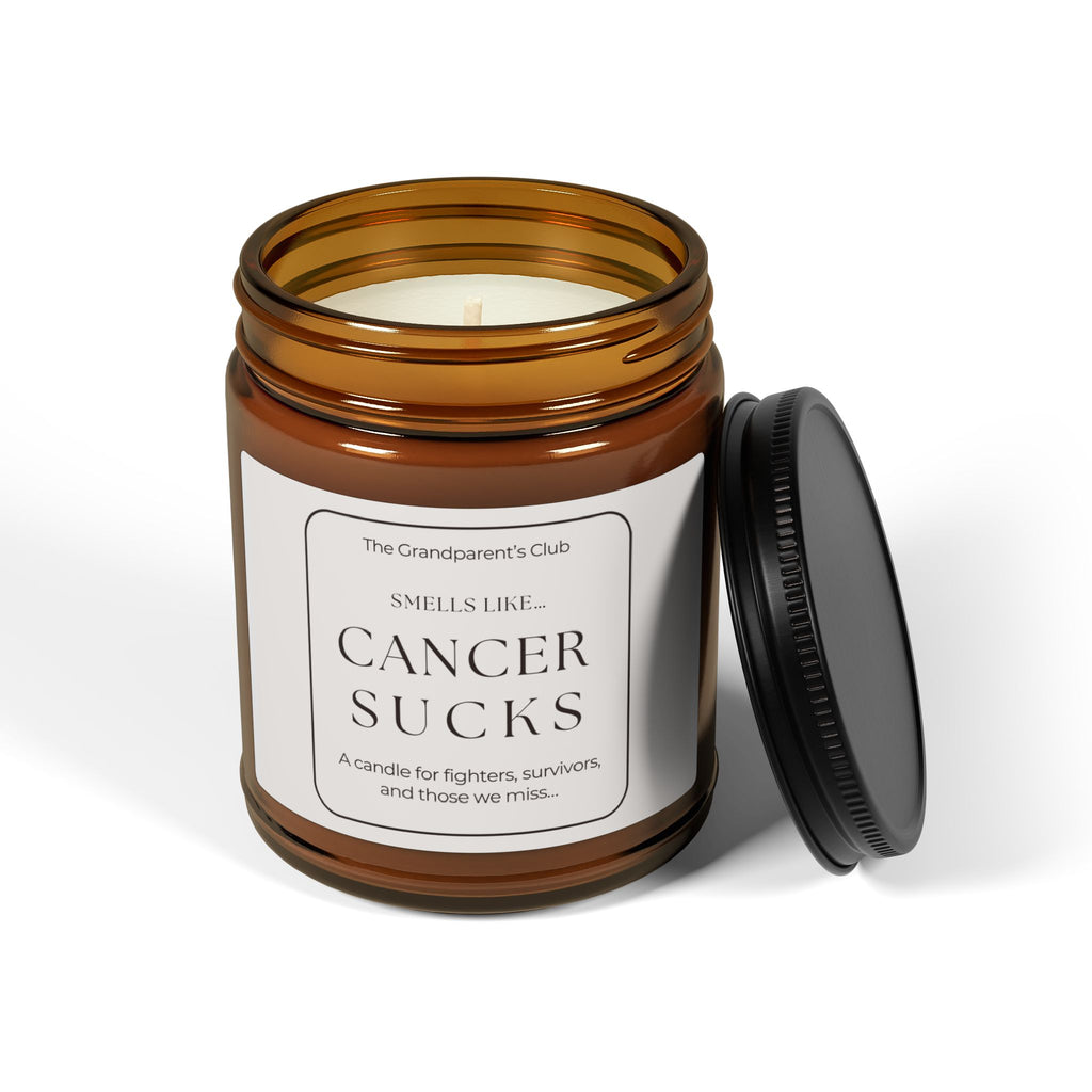 Cancer Sucks Scented Soy Candle — Amber Jar (Supportive Gift for Fighters & Survivors)
