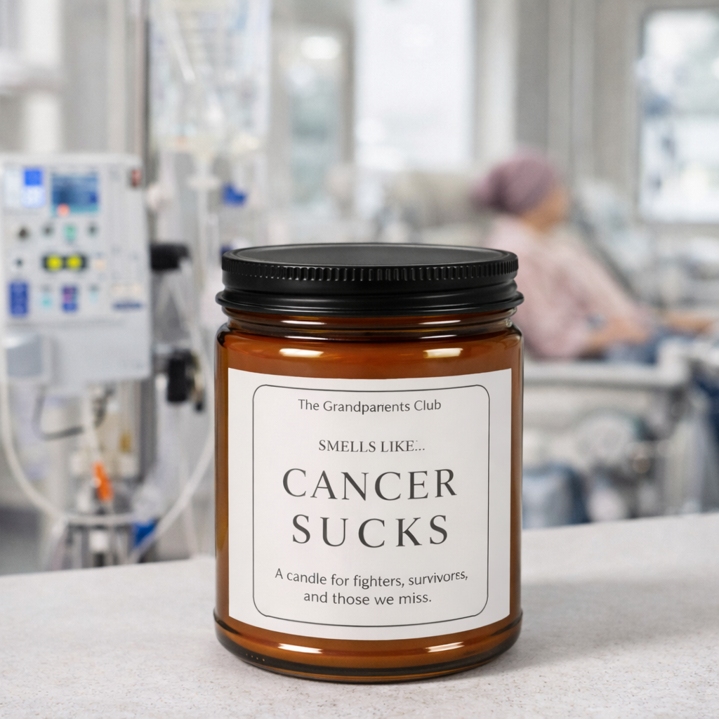 Cancer Sucks Scented Soy Candle — Amber Jar (Supportive Gift for Fighters & Survivors)