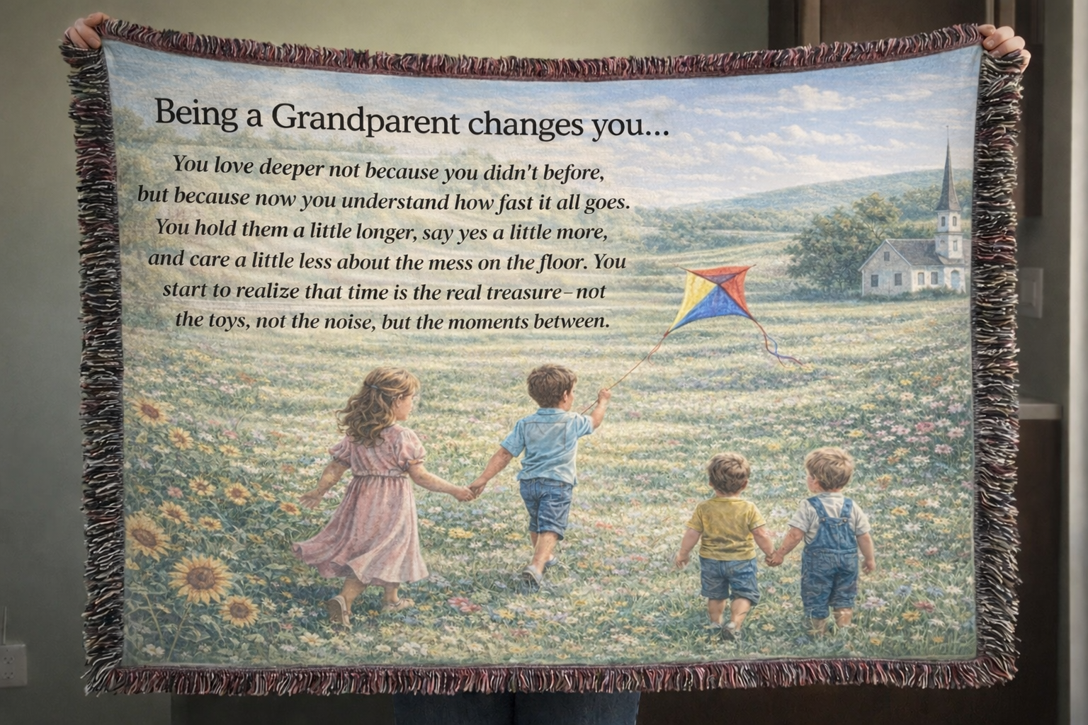 Being a Grandparent Changes You – Keepsake Woven Blanket