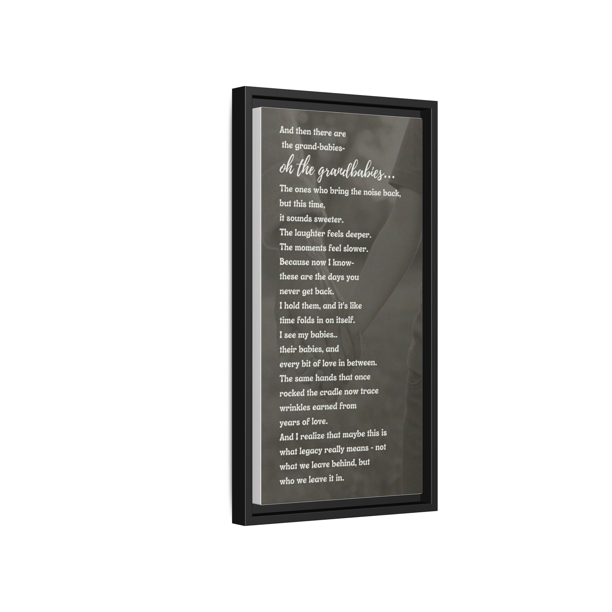 Oh, the Grandbabies — A Legacy Poem Canvas for Grandparents